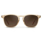Nick Square Polarized Sunglasses in Sand Brown