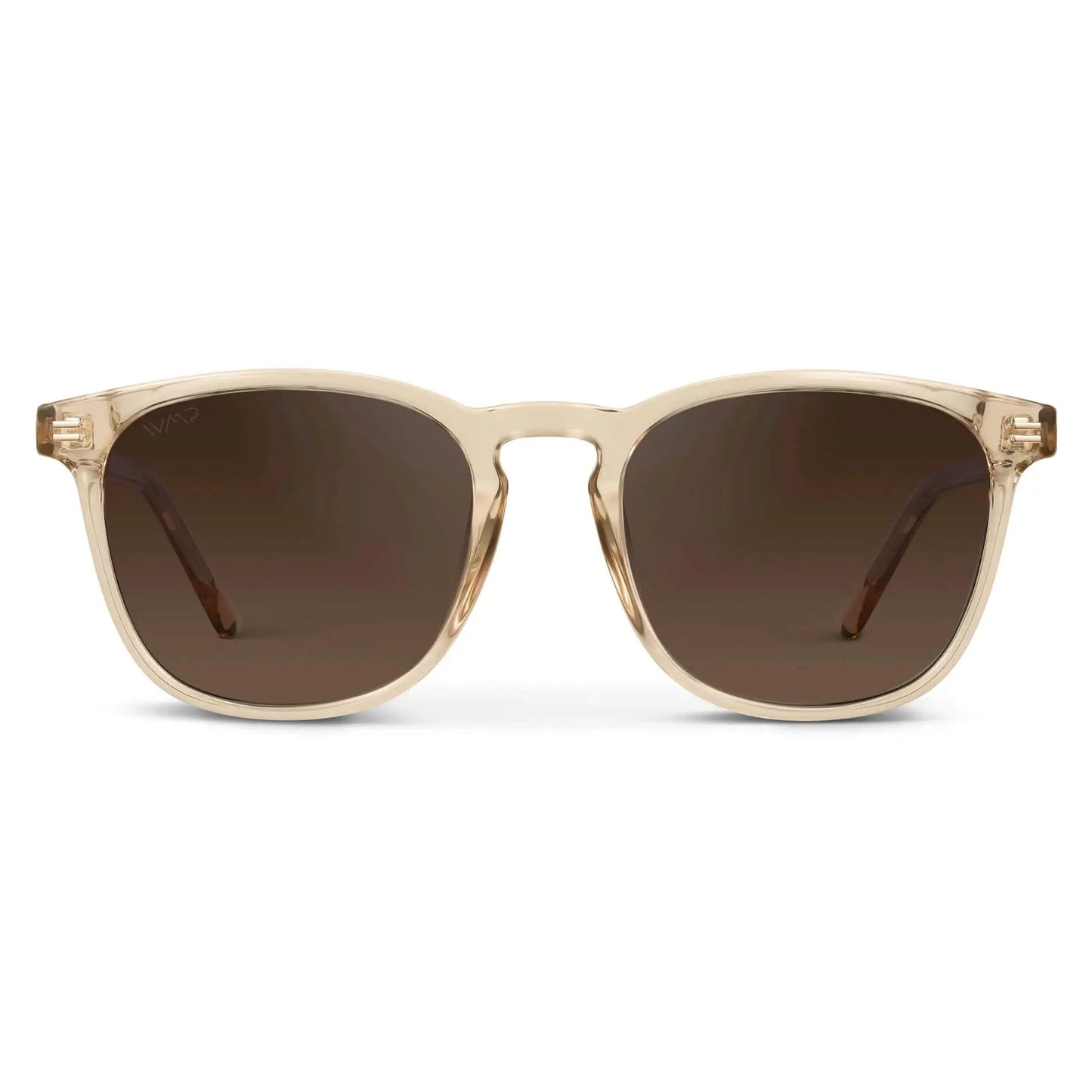 Nick Square Polarized Sunglasses in Sand Brown