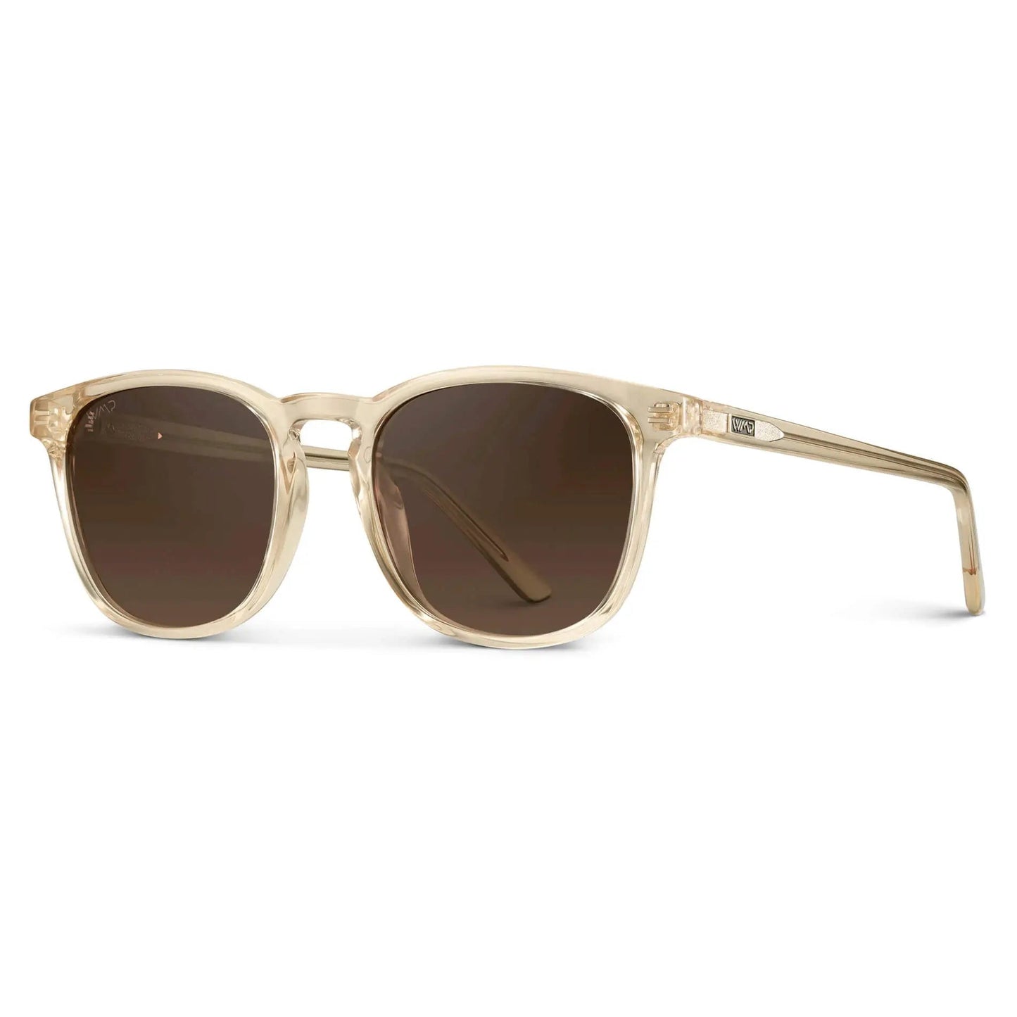 Nick Square Polarized Sunglasses in Sand Brown