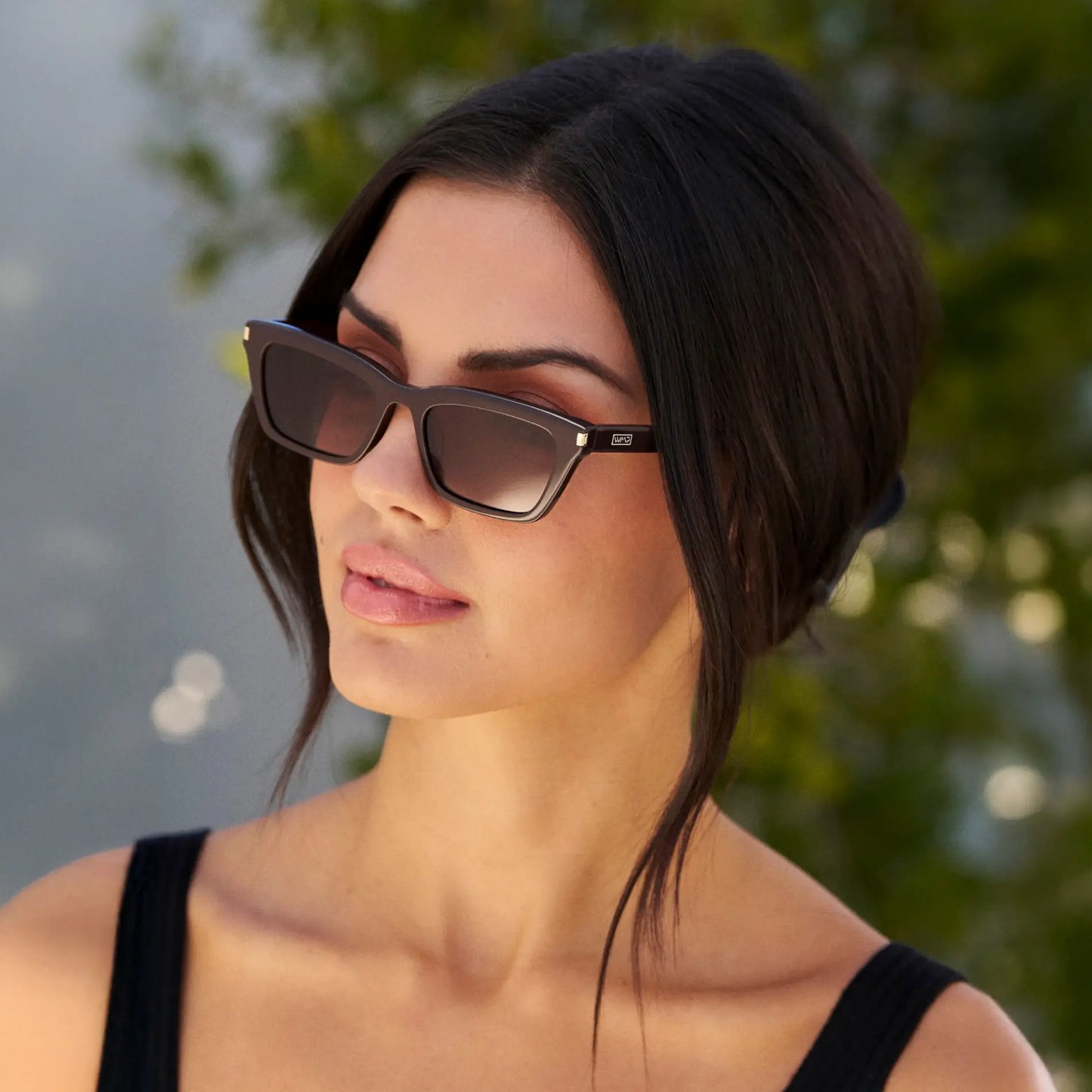 Sienna Cat-Eye Sunglasses Mocha Brown with Brown Gradient Lens