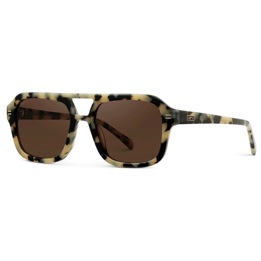 Sydney Polarized Beige Tortoise Brown Lens Sunglasses