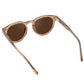 Tate Classic Round Retro Acetate Polarized Sunglasses in Light Brown