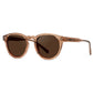 Tate Classic Round Retro Acetate Polarized Sunglasses in Light Brown