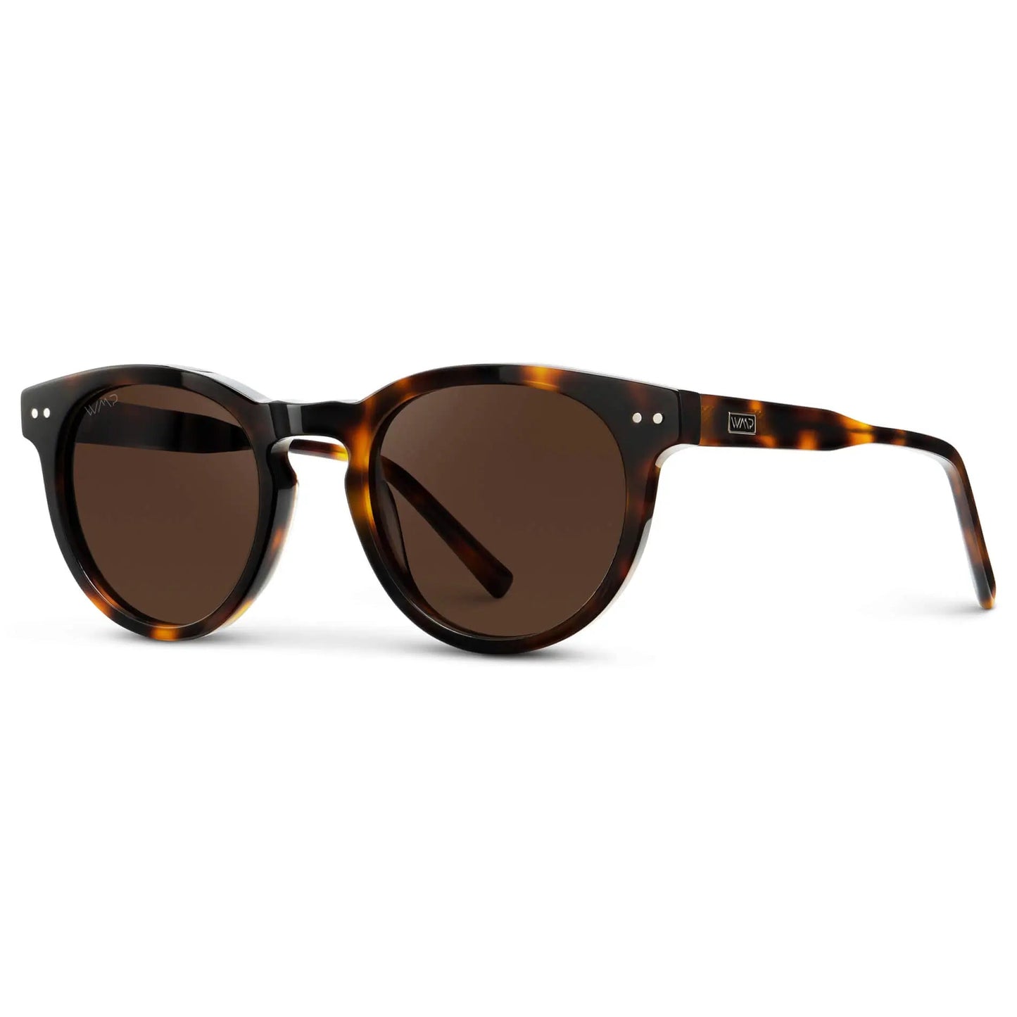 Tate Classic Round Retro Tortoise Polarized Sunglasses