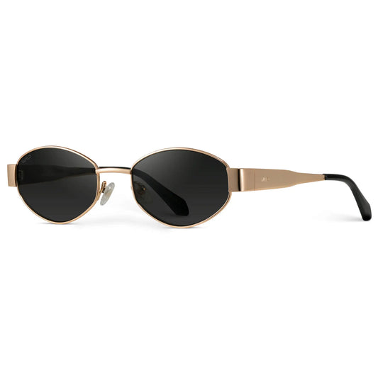 Verona Gold Frame Black Lens Sunglasses