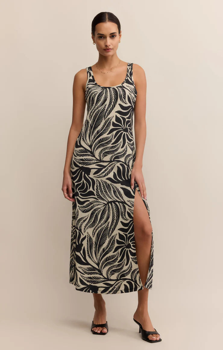 Polanco Palm Midi Dress