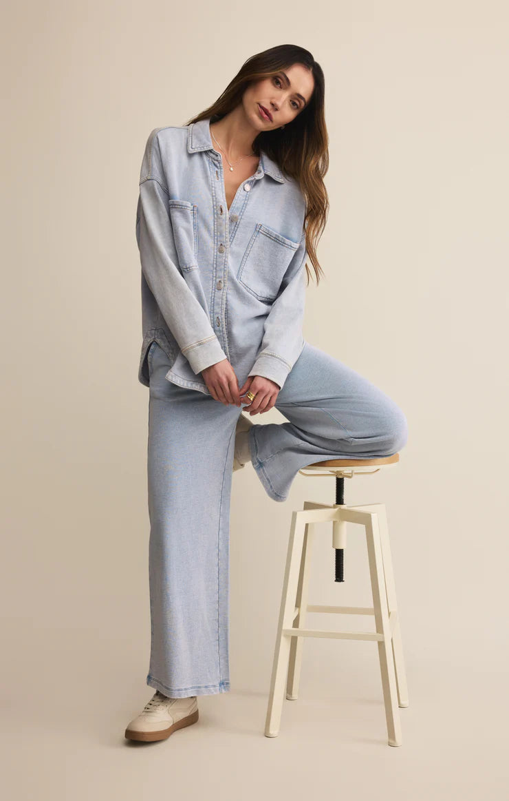 All Day Knit Denim Jacket in Washed Indigo