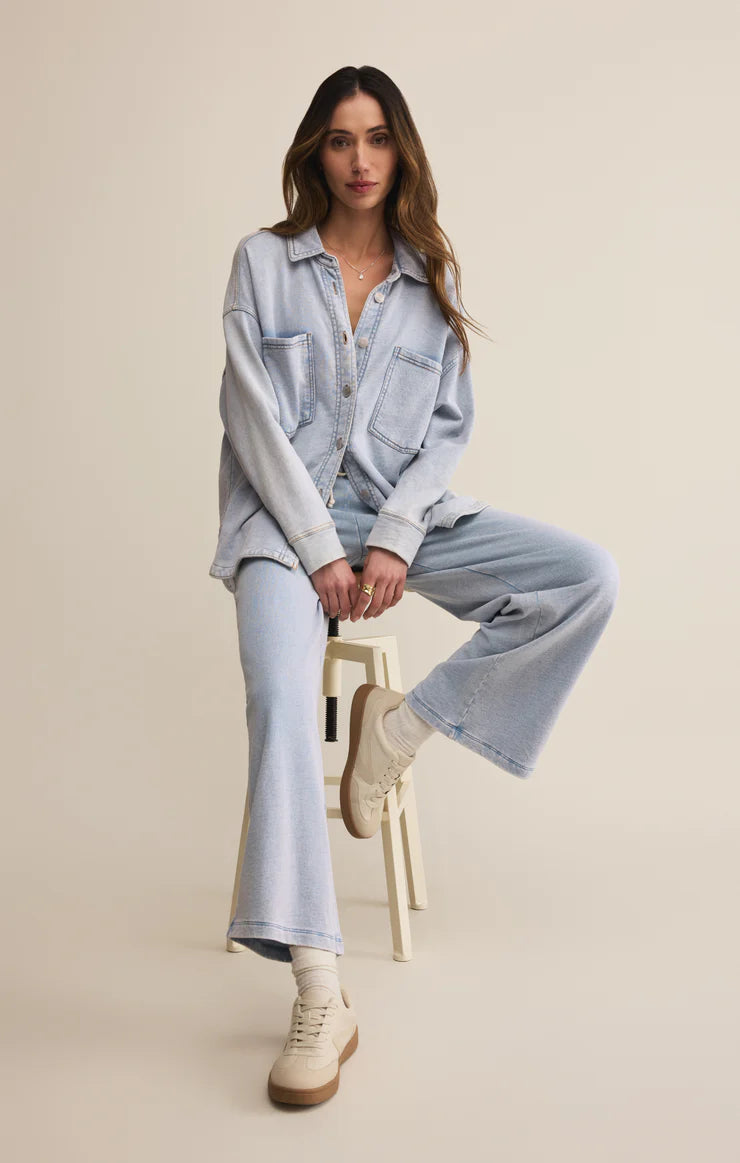 All Day Knit Denim Jacket in Washed Indigo