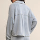 All Day Knit Denim Cropped Jacket in Washed Indigo