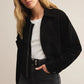 Heritage Faux Suede Jacket in Black
