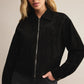 Heritage Faux Suede Jacket in Black