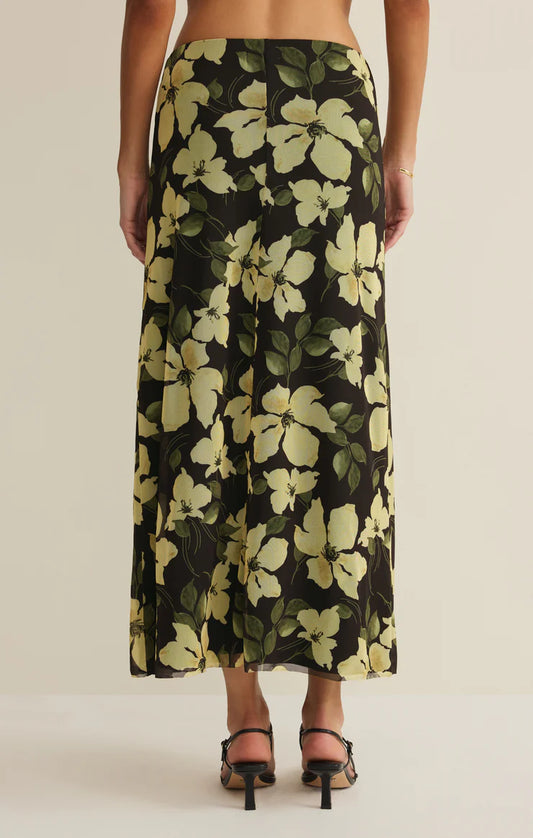 Eda Ren Floral Mesh Maxi Skirt