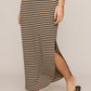Ainslie Striped Midi Skirt in Putty