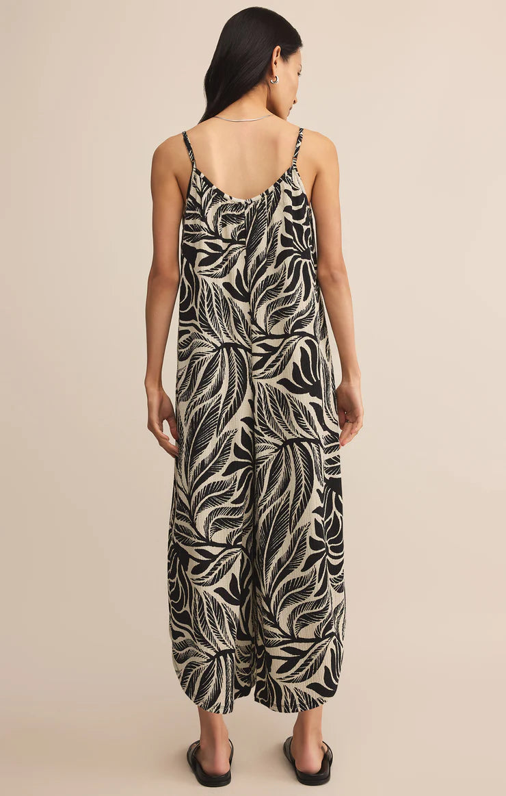 Flared Palm Jumpsuit