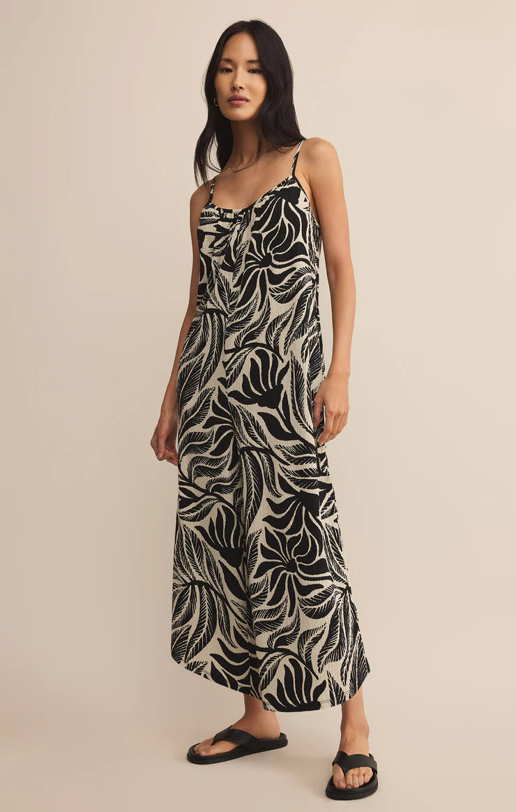 Flared Palm Jumpsuit