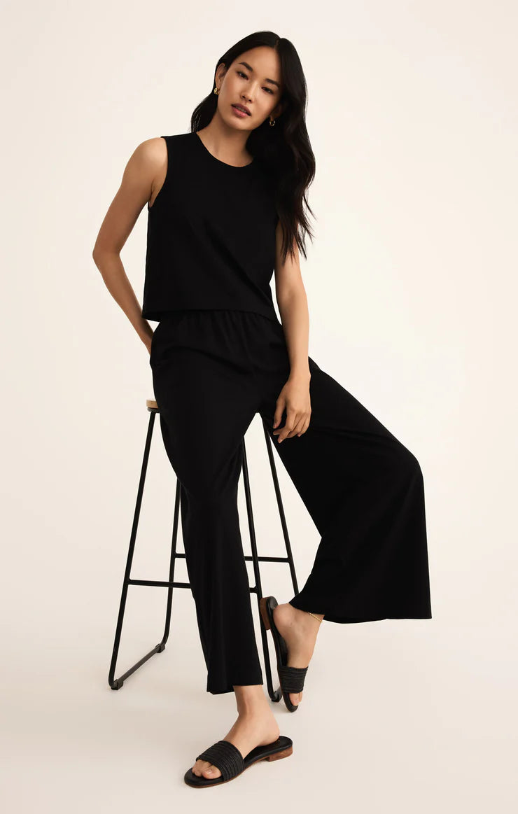 Sloane Jersey Muscle Tank in Black