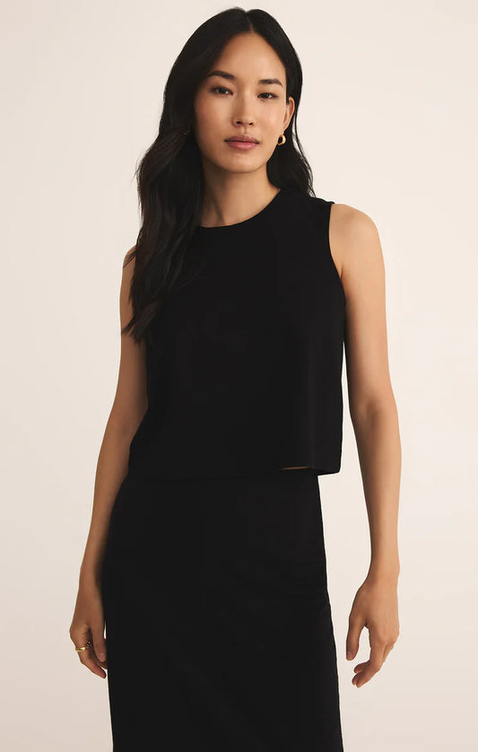 Sloane Jersey Muscle Tank in Black