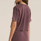 Sway Cotton Tee in Plum