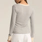 Scarlett Stripe Rib Henley