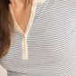 Scarlett Stripe Rib Henley