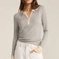 Scarlett Stripe Rib Henley