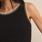 Social Whipstitch Tank in Black