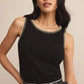 Social Whipstitch Tank in Black