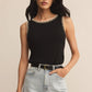 Social Whipstitch Tank in Black