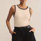 Social Whipstitch Tank in White