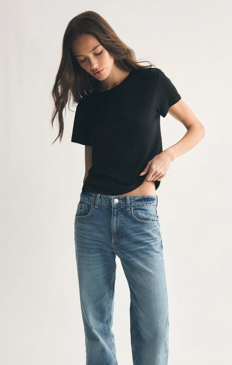 Tourist Knit Jersey Tee in Black