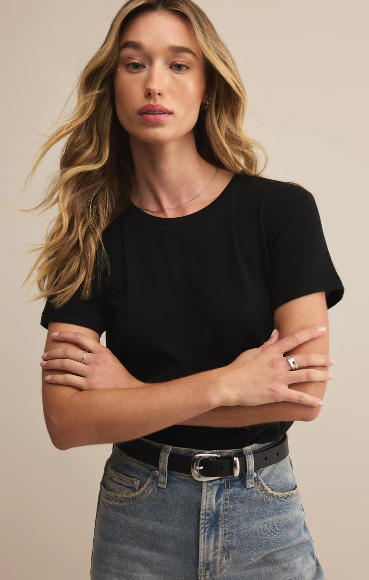 Tourist Knit Jersey Tee in Black