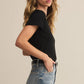 Tourist Knit Jersey Tee in Black