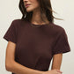 Tourist Knit Jersey Tee in Chocolate Cherry
