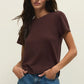 Tourist Knit Jersey Tee in Chocolate Cherry