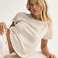 Tourist Knit Jersey Tee in Crystal
