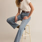 Tourist Knit Jersey Tee in Crystal
