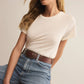 Tourist Knit Jersey Tee in Crystal