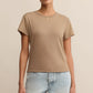 Tourist Knit Jersey Tee in Desert Tan