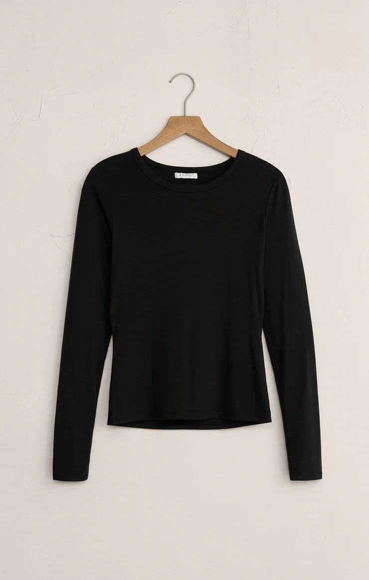 Black Second Skin Crew Long Sleeve