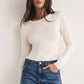 White Second Skin Crew Long Sleeve