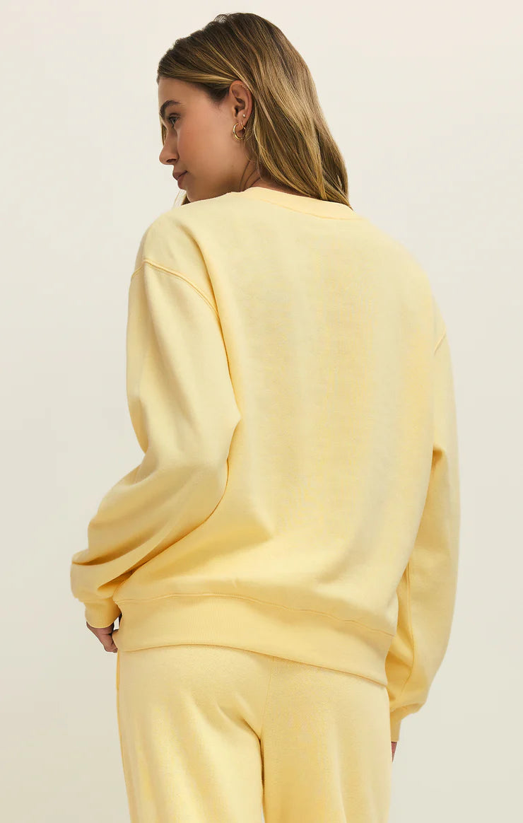 Classic Boyfriend Sweatshirt in Butter Yellow