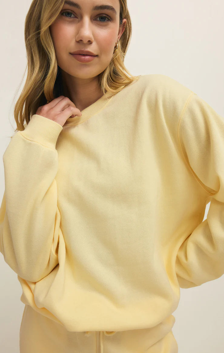 Classic Boyfriend Sweatshirt in Butter Yellow