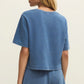 Curran Knit Denim Sweatshirt Calypso Blue Indigo