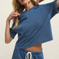 Curran Knit Denim Sweatshirt Calypso Blue Indigo