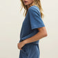 Curran Knit Denim Sweatshirt Calypso Blue Indigo
