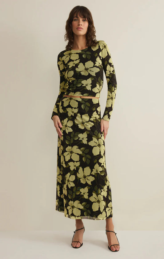Taysha Ren Floral Mesh Top Sunnyside