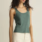 Julian Crochet Tank in Everglade