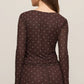 Amara Polka Dot Mesh Top