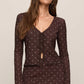 Amara Polka Dot Mesh Top