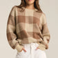 Check You Later Plaid Sweater in Campfire